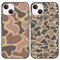 Yomjew 2 Pack Army Brown Camo Phone Case for iPhone 13 Mini 5.4 inches, Cool Durable Pattern Flag Anti-Scratch Soft Slim Flexible Protective Shockproof TPU Funda Cover for Men Boys