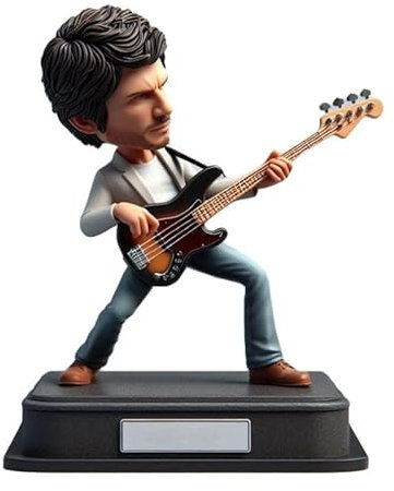 mydedor Individuelle Wackelkopf-Figur, Gitarrenmann, personalisierter Wackelkopf, personalisierter Geburtstag, Urlaub, für Freunde, Unternehmen, individuelle Geschenke basierend auf Ihren Fotos
