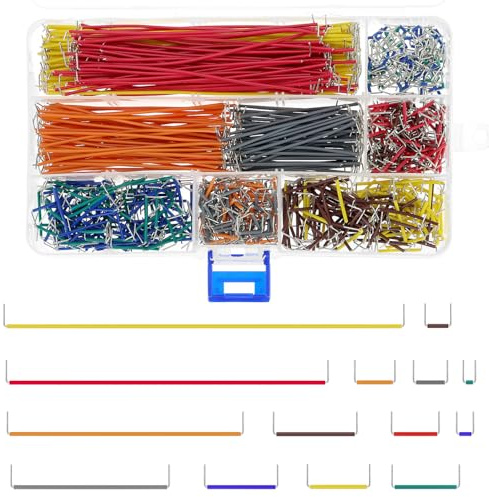 QWORK® 840 Stück Jumper Wire, Breadboard Jumper, Breadboard Kabel Male to Male, Breadboard Jumper Wires Kit mit Sortierbox