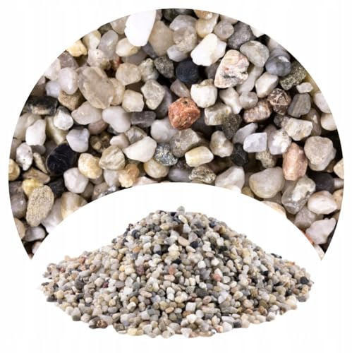 TD STONES Aquarium Kies Grau 3-5mm (24kg) - Premium Quarzkies für Aquascaping, Pflanzen & Garnelen - Natürlicher Bodengrund & Aquariumboden für Süßwasser, Deko Sand