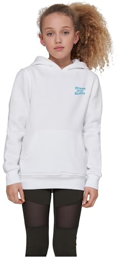 Mister Tee Dreams Over Reality Basic Kids Hoody White, 146/152