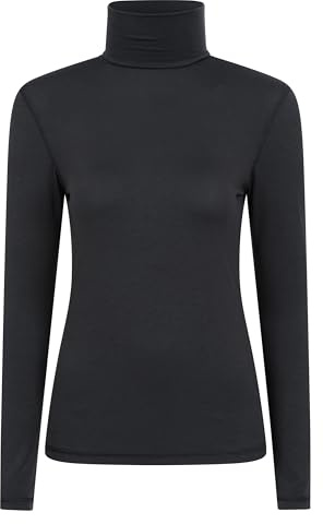 Mountain Warehouse Keep The Heat Womens Isotherm Roll Neck - Warm Underlayering, Thermal Baselayer - Winter Camping, Outdoors, Travelling & Hiking Black Women's Size 24