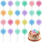 Oruola 24 Stück Tortendeko Kugeln,Tortendeko Luftballons,Torten Deko Kugeln,Cake Topper Luftballons Mini,Mini Luftballon Torte für Hochzeiten Geburtstage Jubiläen Babypartys,Mehrfarbig