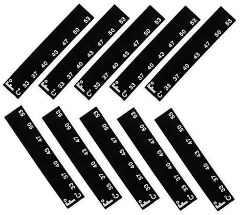 MUCKLILY 10-teiliger Digitaler Küchenthermometerstreifen Selbstklebendes Aquariumthermometer Zum Bierbrauen Weinbrauen Heimbrauen Mit Stabiler Temperaturregelung