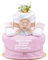 Trend Mama |Windeltorte | Windel wird beladen- Bitte warten | mit Entscheidungsmünze aus Holz |27 Windeln (Größe 2), Baby Lätzchen, Kuschelsocken|Geschenk Geburt (Vorderseite: Papa-Lätzchen rosa)