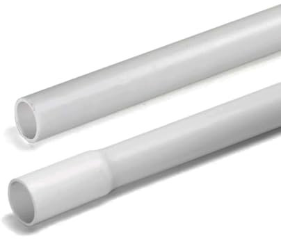 Tubo RK rigido bianco 20 mm per impianti elettrici passaggio cavi 2 metri kit 20 metri 10 pezzi ad innesto rapido