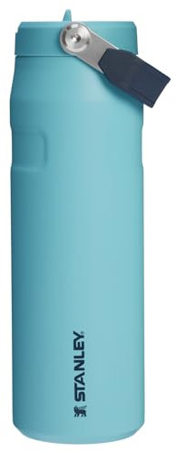 Stanley IceFlow Flip Straw 2.0 Water Bottle 24 oz | Built-In Straw for Travel and Sports | Lightweight and Leak Resistant | Insulated Stainless Steel | BPA-Free | Agave