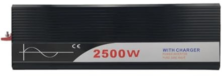 Convertisseur Tension Onduleur Solaire À Onde Sinusoïdale 2500 W avec Chargeur 12 V 24 V 48 V CC vers CA 220 V 230 V 240 V Pur Sinus(24V,220-230V_Universal)