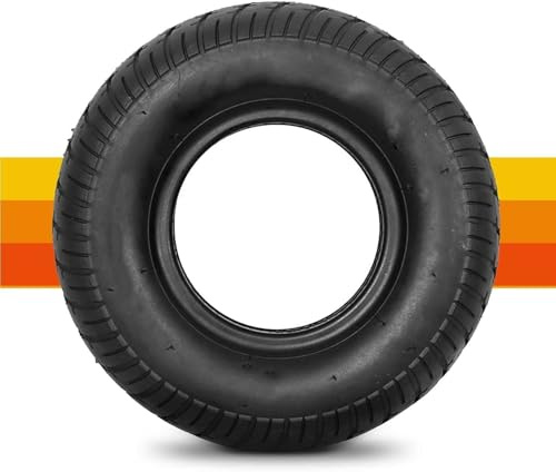 9x3.50-4 Pannensicherer Rasenmäherreifen 9 X 3-1/2 Vollgummireifen für Rasenmäher | Elektroroller 9 X 3-1/2 Schlauchloser Reifen für Minitraktor | Sackkarre | Mini-ATV