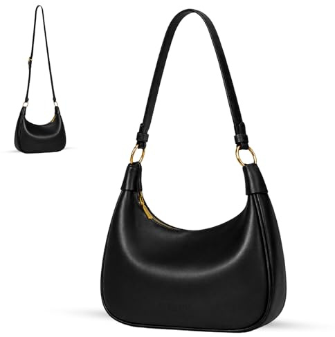 fannos Handtasche Damen Klein PU-Leder 29x9.5x18cm | Abnehmbare Tragemöglichkeiten: langer und kurzer Schultergurt für den bequemen täglichen Gebrauch.