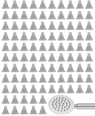 HAPZUR Ugelli Soffione Doccia di Ricambio, 100 Pezzi in Silicone Anti-Calcare per un Flusso Ottimale, Rigenera la Tua Doccia