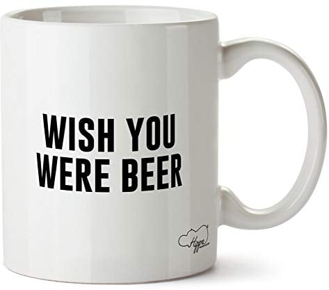 Hippowarehouse Wish You were Beer Printed Mug Cup Ceramic 10oz