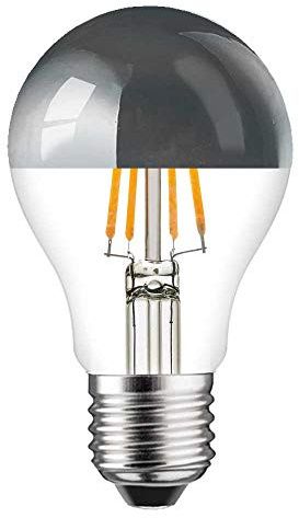NCC-Licht LED Kopfspiegellampe A60 Birne E27 8W extra warmweiß 2200K | LED Leuchtmittel mit Kopfspiegel mit E27-Sockel, ideal für Schminktisch Spiegel und Deko
