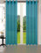 Uni -20332CN- 2er-Pack Türkis Vorhang Transparent Gardinen Set Wohnzimmer Voile Vorhang Ösenvorhang HxB 245x140 cm mit Bleibandabschluß Türkis