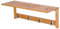 HOMCOM Porte-manteau mural penderie murale étagère 50L x 16l x 17,5H cm 4 patères kit fixation fourni bambou naturel