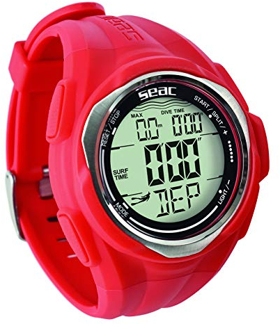 Seac Partner, Apnoe-Tauchcomputer für Erwachsene, Unisex, Standard, Rot