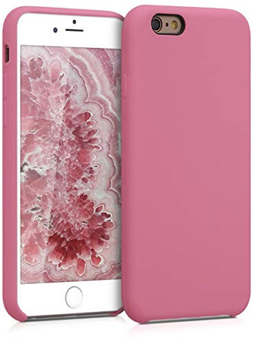 kwmobile Case Compatible with Apple iPhone 6 / 6S Case - TPU Silicone Phone Cover with Soft Finish - Dark Rose