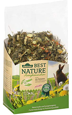 Dehner Best Nature Nagerfutter Adult, Zwergkaninchenfutter, 2 kg