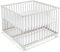 FabiMax Baby Laufgitter 100x100 Weiß lackiert, Stufenlos höhenverstellbar, mit Schlupfsprossen, Laufstall aus massivem Buchenholz (Matratze Classic)