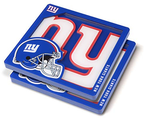 YouTheFan Logo-Serie New York Giants Untersetzer aus der 3D, Team-Farben, Einheitsgröße
