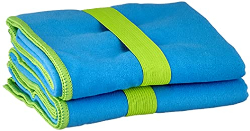 Playshoes Multifunzione Asciugamano da Bagno in Microfibra, Blu 7 (Blue), 40 x 80 cm - 2er Pack