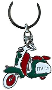 Generico Italienischer Schlüsselanhänger mit Symbol Italien, Souvenir und Sammlerobjekt, unisex, Motorrad Tricolore, One size