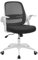 SONGMICS Office Chair, Ergonomic Desk Computer Chair, Swivel Seat, Height Adjustable, Folding Armrests, Tilt Mechanism, for Home Office, White and Black OBN135W01