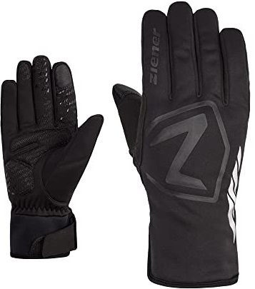 Ziener Herren DAQUA Fahrradhandschuhe, Winter |wasserdicht, Soft-Shell, gepolstert, Black, 8