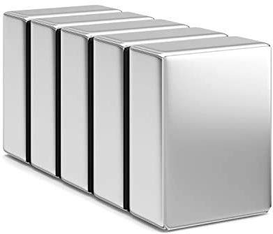 Realth Magnete Starke Magnete Rechteckig Neodym Magnet 28mm*18mm*9mm 5 Pack für Kühlschrank Dusche Tür Lager Arbeit oder Büro Wissenschaft Projekt Handwerk (MC728)