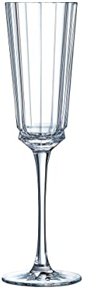 Cristal d'Arques Paris - Collection Macassar - 6 Flûtes 17 cl - Brillance, Transparence et Haute Résistance - Fabriqués en France - Emballage renforcé, adapté à la vente en ligne