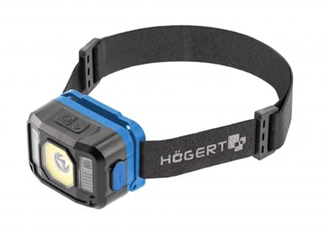 Högert Technik - LED-Stirnlampe USB wiederaufladbar - Superhelle Stirnlampe mit 6 Lichtmodi mit Bewegungssensor - leichte IPX4 wasserdichte - 120 lm - COB 5W - Fallfestigkeit taschenlampe