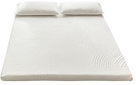 Generic Colchón De Espuma Viscoelástica De 4cm/1,6 Pulgadas, Tamaño Queen,Topper De Cama Full Firmeza Media,Colchoneta De Espuma Camping,Acolchado De Espuma De Alta Densidad,Blanco,King/180x200cm