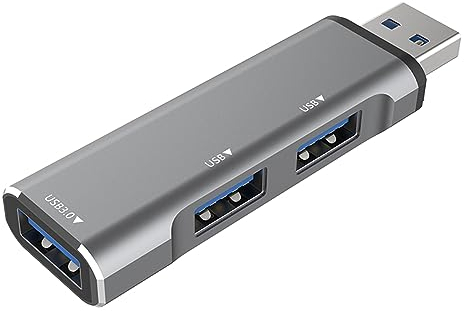 iJiZuo USB 3.0 Hub, 3 Port USB Multiport Adapter, With 1 USB 3.0 Port and 2 USB 2.0 Ports, Portable Ports for Laptops Macbook Pro Windows and More Devices