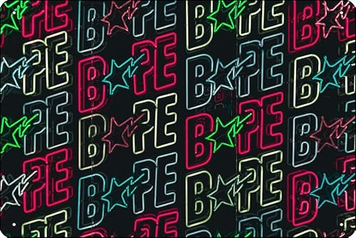 Oedrtqi Bape Print Kunstdruck Lustiges Metall-Blechschild für Zuhause, Küche, Bar, Zimmer, Garage, Dekoration, 20,3 x 30,5 cm