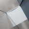 doporro Plato de ducha 80x80x3cm plano de fundición mineral en color blanco rectangular conexiones DIN apto para instalación a ras de suelo Geoma07