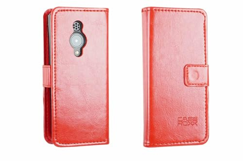 caseroxx Bookstyle-Case für Nokia 150 (2023), rot | Aufklappbare Buch-Schutzhülle mit Innenfächern und Rundumschutz für den Alltag, aus Kunstleder