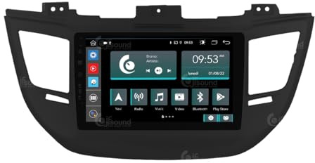 Personalisiertes Autoradio für Hyundai Tucson schwarz (serienmäßig mit Satellitennavigation und Rückfahrkamera) Android GPS Bluetooth WiFi USB DAB+ Touchscreen 9 8core Carplay AndroidAuto