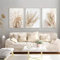 Pampasgras Leinwand bilder 3er set,Moderne Boho style Poster,Beige Pampas Wild Schilf Wandbilder,Home deko Bilder für Wohnzimmer Schlafzimmer Flur, Ohne Rahmen (Style-3,30x40cmx3pcs)