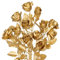 Oairse Lot de 3 roses artificielles avec 3 têtes de roses dorées à paillettes pour petite amie, femme, pour la fête des mères, un anniversaire, la Saint-Valentin, un anniversaire de mariage, des