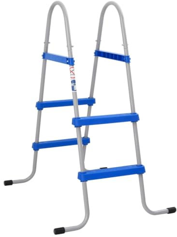Bulliing Pool Ladder for Above Ground Pool 84 cm Steel and Plastic,Anti Slip, Pool Steps, Anti Slip, Step Ladder,Swimming Pool Ladder, Durable and Practical, Easy to Carry
