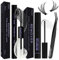 Qiveaory Lash Bond and Seal Kit 3Pcs DIY Lash Extension with Waterproof Lashe Cluster Glue 72h Hold and Seal Lash Remover Tweezers for Eyelash Extensions Beginners Self Use at Home