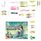 CYILPR 24 Days Of Fishing Surprises Adventskalender, Stilvoller Angelköder, Adventskalender, Box für Süß- und Salzwasser