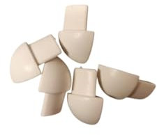 White Genesis Corner Tile Trim Pieces, Plastic External Corner, 3 Sizes - 6mm, 8mm, 10mm, Pack of 5 (White, 6mm)