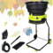 JOSBY Cippatrice Elettrica per Foglie con Filo da 54 CM, Trituratore per Compost da Giardino da 8000 Giri/min con Cavo di Alimentazione da 60 m, Rapporto di Frantumazione 17:1, con Sacco di Raccolta