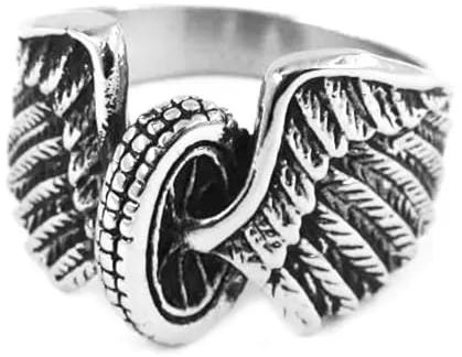 Hmsanase Ring Ringe Damen Bijouterie Herren Eagle Wings Motorräder Reifen Biker Ring Motorrad Biker Männer Ring 13 Swr0313B