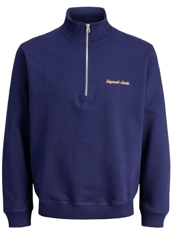 JACK & JONES Male Sweatshirt mit halbem Reißverschluss Sweatshirt mit halbem Reißverschluss