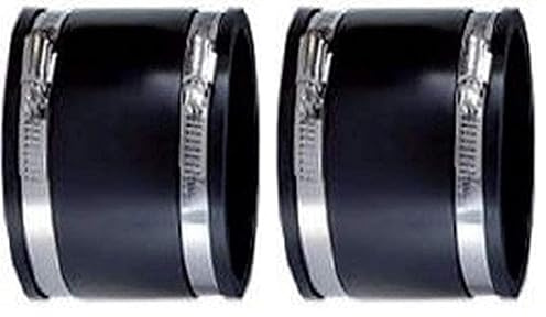 AquaForte PVC Elastomer, flexible Muffe, Ø 110 mm/ 4 (Klemmbereich 110-100mm), enorm flexibel! (Packung mit 2)