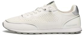 Candice Cooper Sneakers aus Leder und Stoff, weiß 37