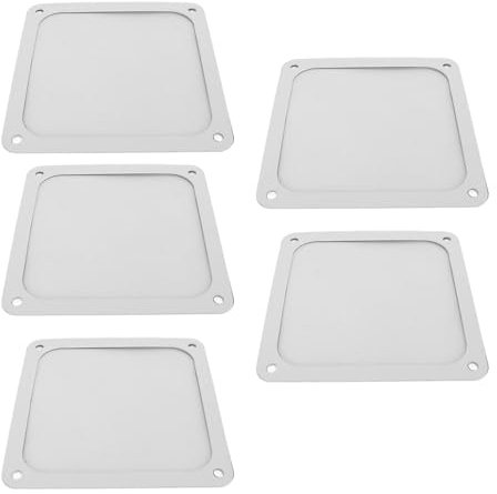 SPYMINNPOO 5 -piece 50 Mm Fan Dust Filter Filter of High Cylón Material for the PC Box of Network Supply Ventilation Openings (White)