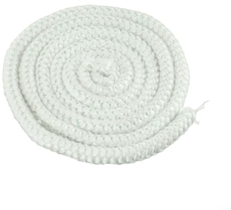Corde d'étanchéité en fibre de verre de 2 m pour poêle à bois, poêle à granulés, cheminée, chaudière, cordon blanc résistant à la chaleur 6/8/10/12 mm de diamètre pour haut T (12 mm)